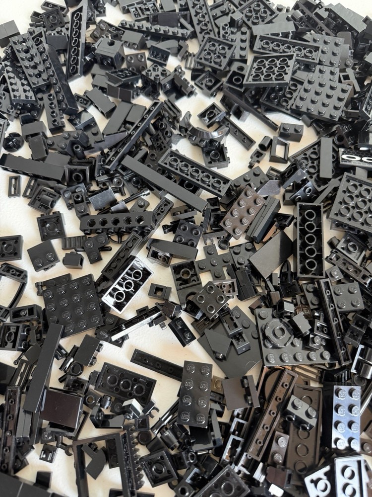 4 lb Lego Bulk Lot Black Colored Mix Bricklink MOC Bricks Assorted