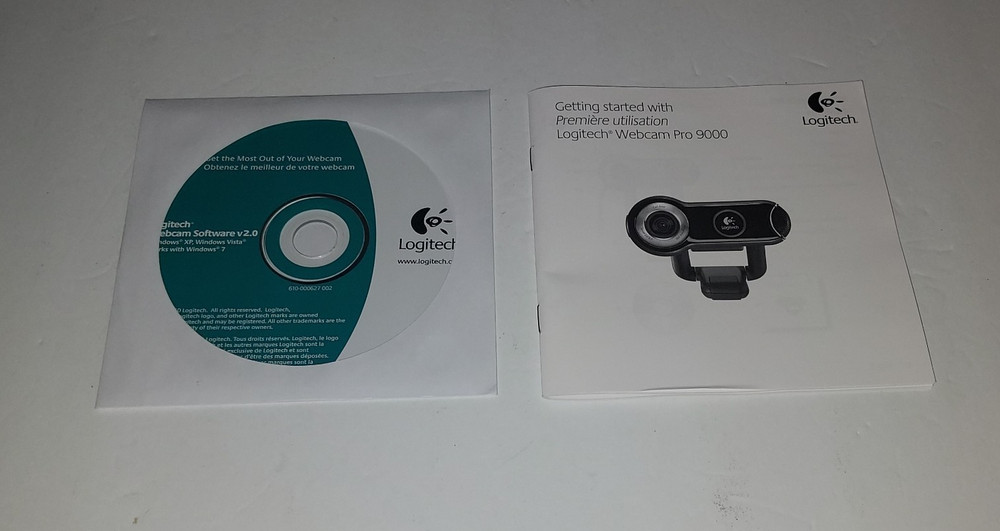 Logitech Webcam Software v2.0 Install Disc and Getting Started Book Manual NEW