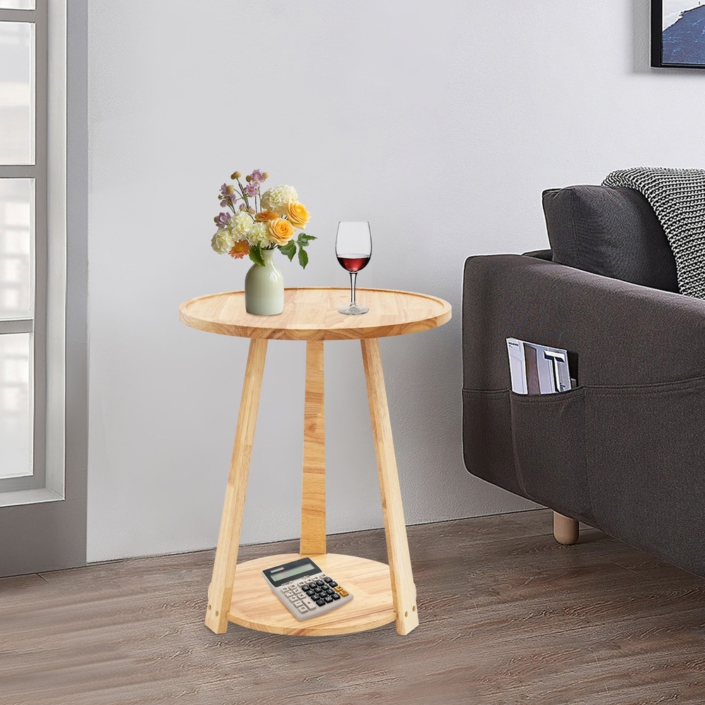Small Round Side Table, Side Table for Small Spaces, Modern Couch End Table