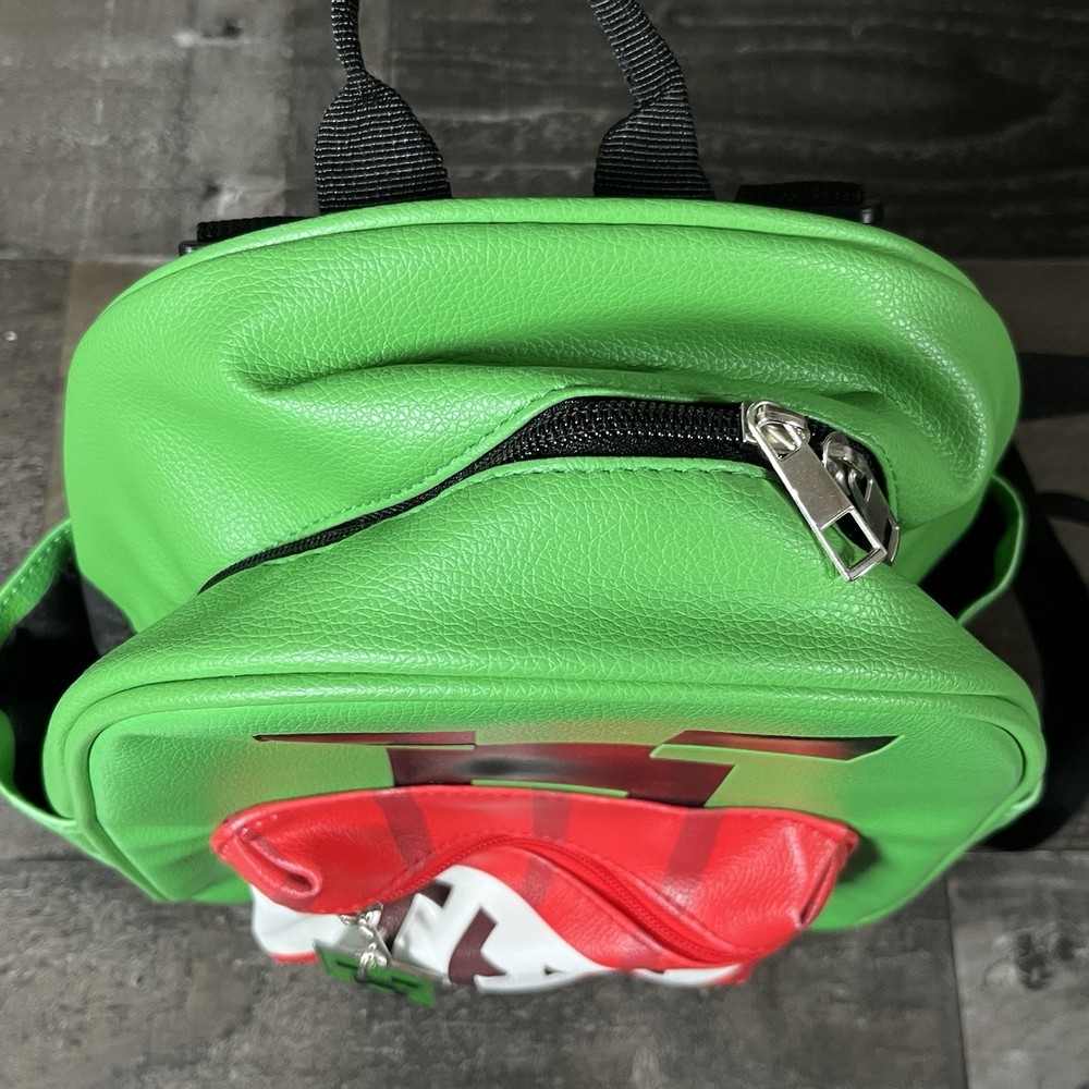 Minecraft Creeper TNT Mini Backpack With Charm & Side Beverage Pocket