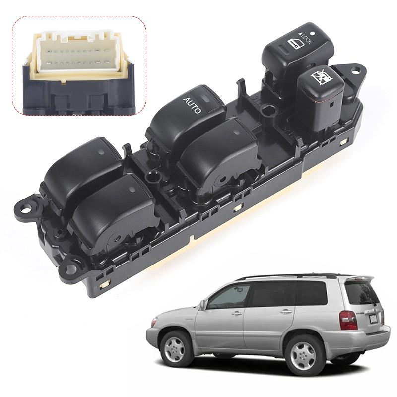 Left Driver Master Power Window Control Switch For Toyota Highlander 2001-2007