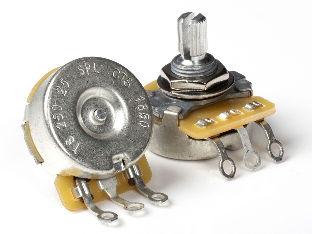 CTS 250k Audio/Log Pot, Split Shaft, Stratocaster