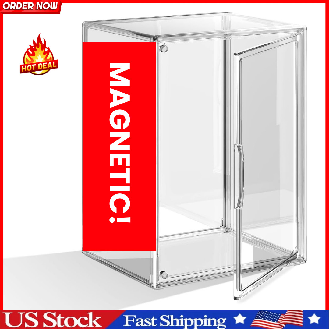 Clear Acrylic Display Case, Large Stackable Storage 1 Pack, X Large-Clear
