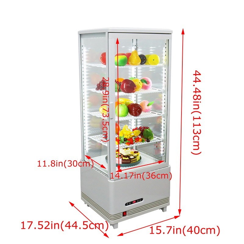 openbox-Gass Refrigerated Cake Fruit Display Case 5-Layer Automatic Defrost 110V