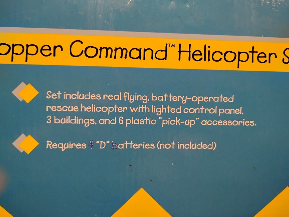KOOL TOYZ Chopper Command Helicopter Set, Unused Open Box from 2000