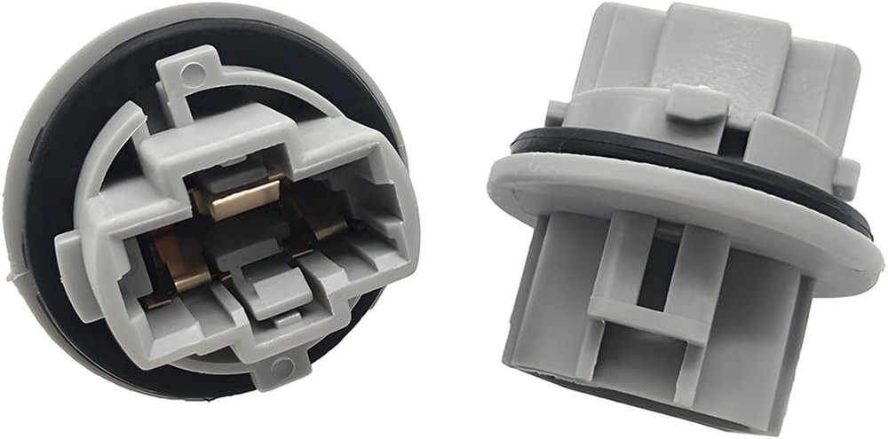 Front Turn Signal Light Bulb Plug Socket, 2 Pcs, Gray, Replacement OEM 90075-600