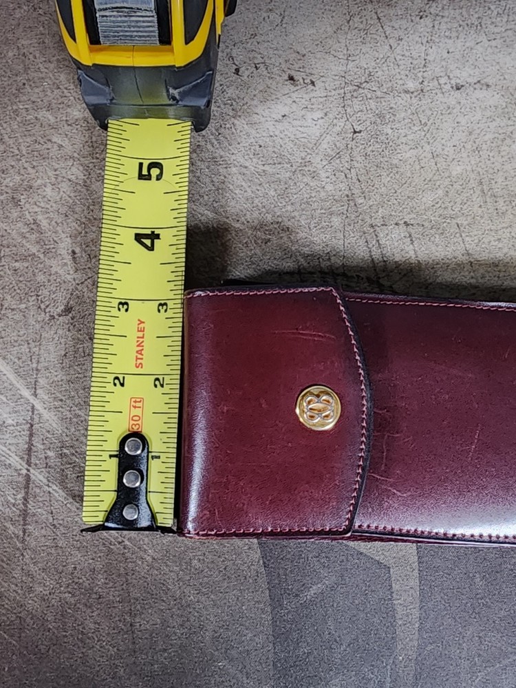 Vintage BOSCA Brown Leather Multi Use Pouch Case 7" Long