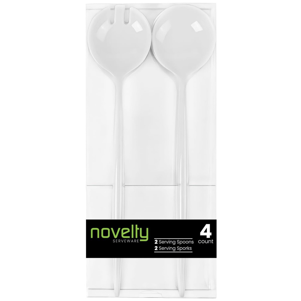 Bluesky Trading Novelty Servware White Plastic Serving Set - Includes: 2 Serving