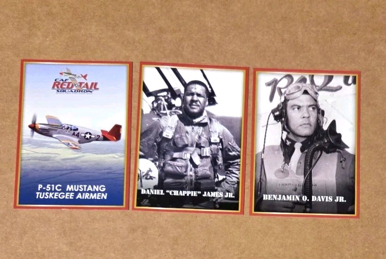 3 Card Set CAF Red Tail Squadron - NrMt