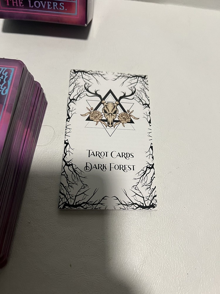 Neon Tarot Decks Set Fortune Telling Dark Forest