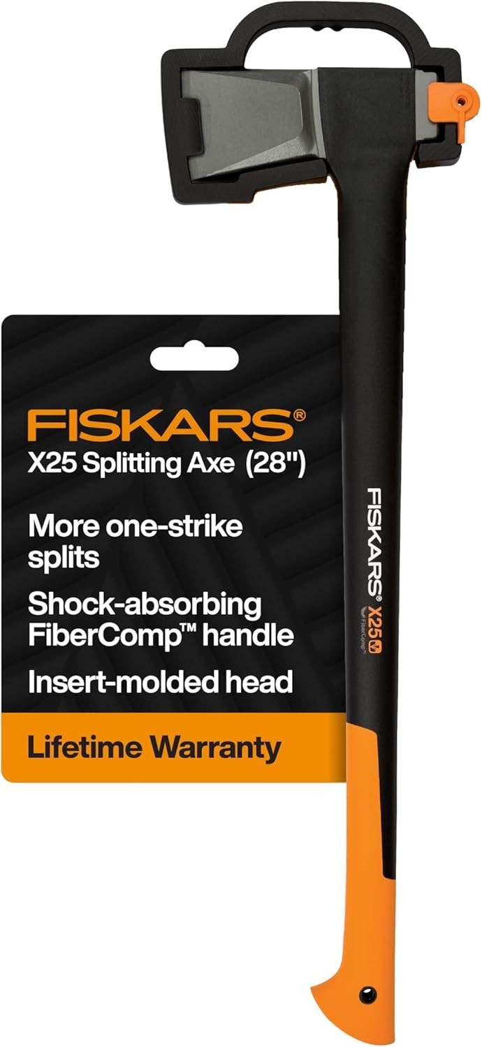 Fiskars X25 Splitting Axe, Designed for Splitting Firewood and Camping