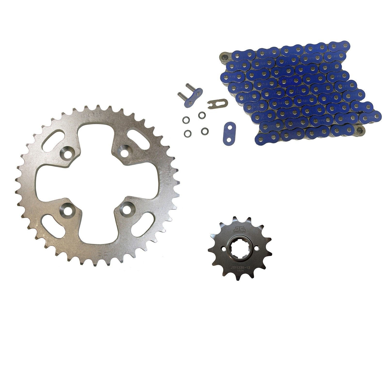 Blue 520x90 O-Ring Drive Chain & 13/40 Sprockets for Honda ATC350X fits 1986