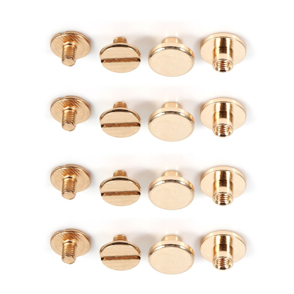 10sets Brass Button Stud Screw For Leather Rivet Belt DIY
