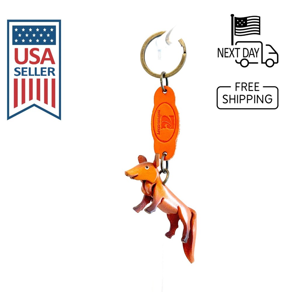 Fox Handmade Leather Keyring