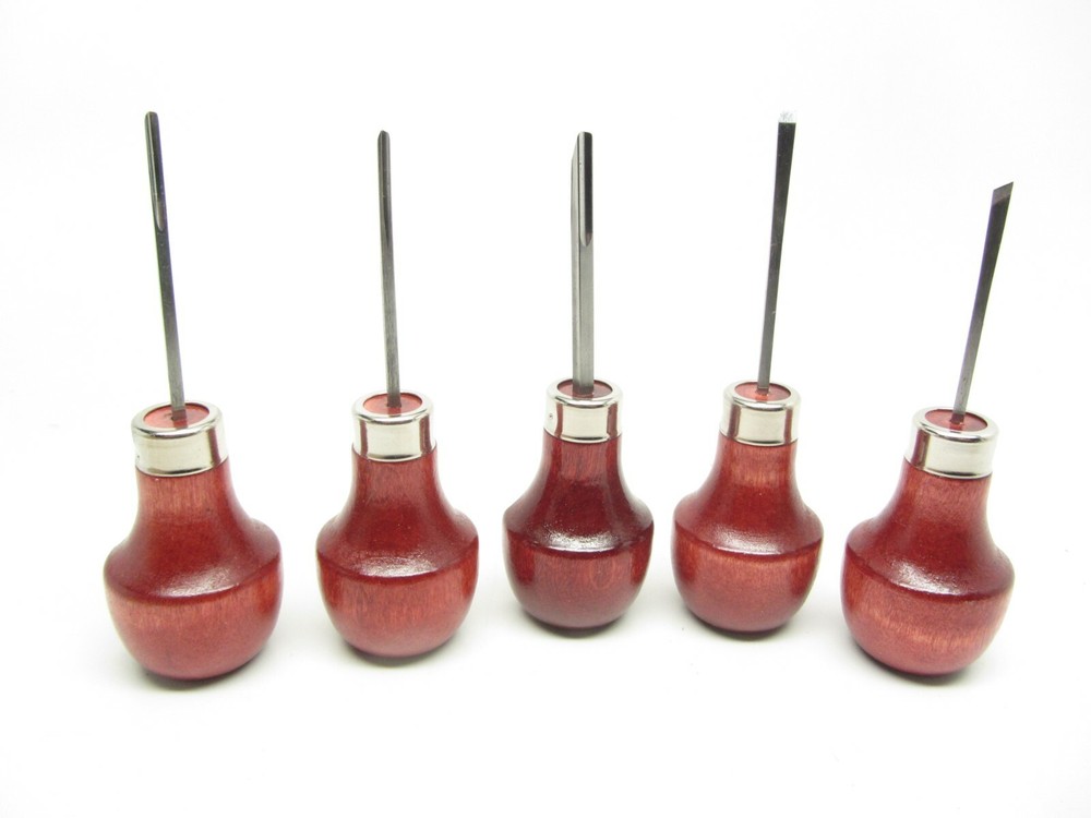 15pc Woodcarving Tools Gunsmith Palm Gouges Chisels Parting Veiner RAMELSON USA