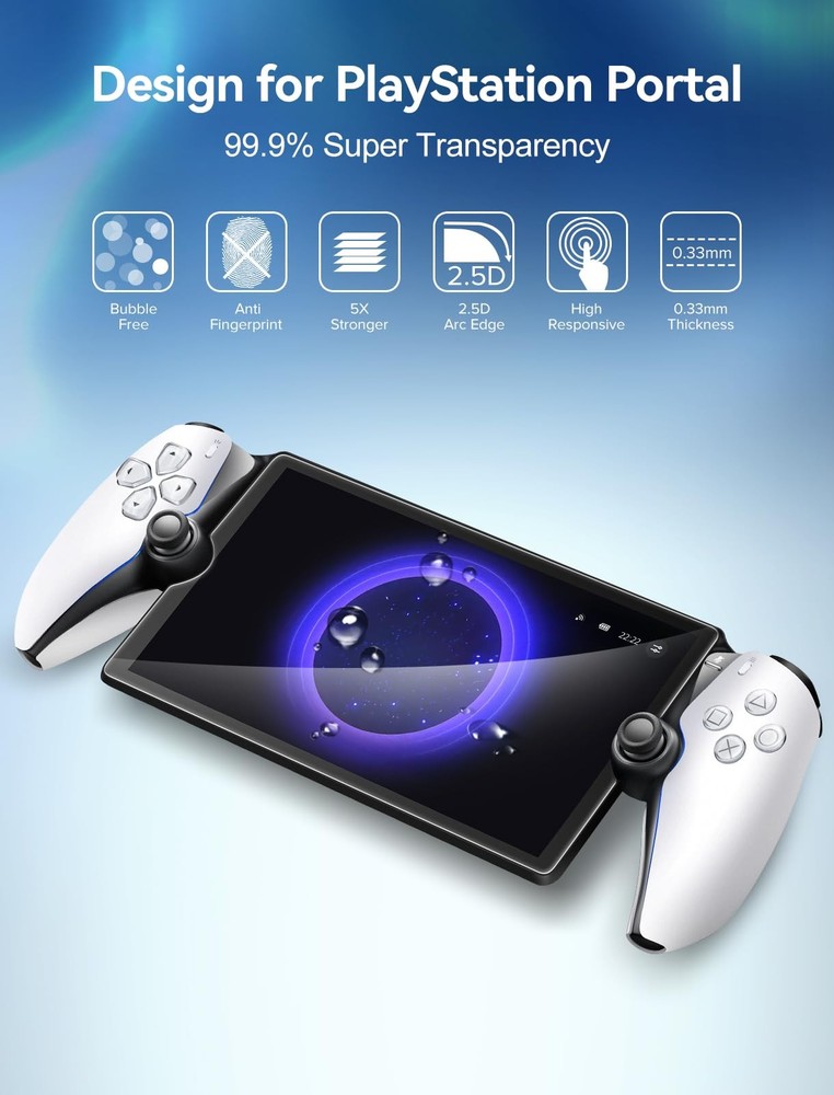 ivoler 2-Pack Screen Protector Tempered Glass for PlayStation Transparent
