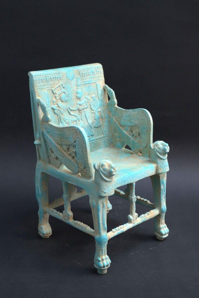 RARE ANCIENT EGYPTIAN ANTIQUITIES Chair Throne for Pharaonic King Tutankhamun BC