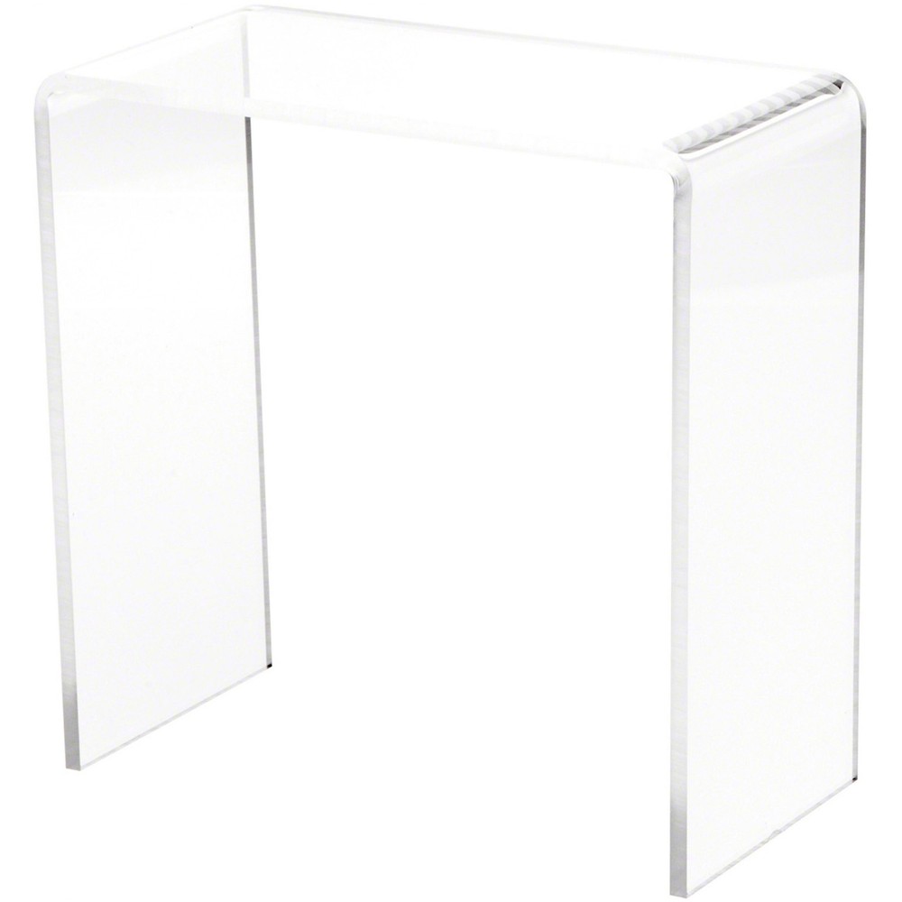 Plymor Clear Acrylic Vertical Rectangular Display Riser, 8" H x 8" W x 4" D