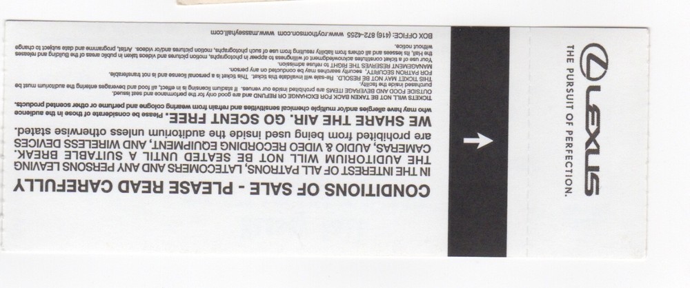 2015 Counting Crows Used Concert Ticket Stub