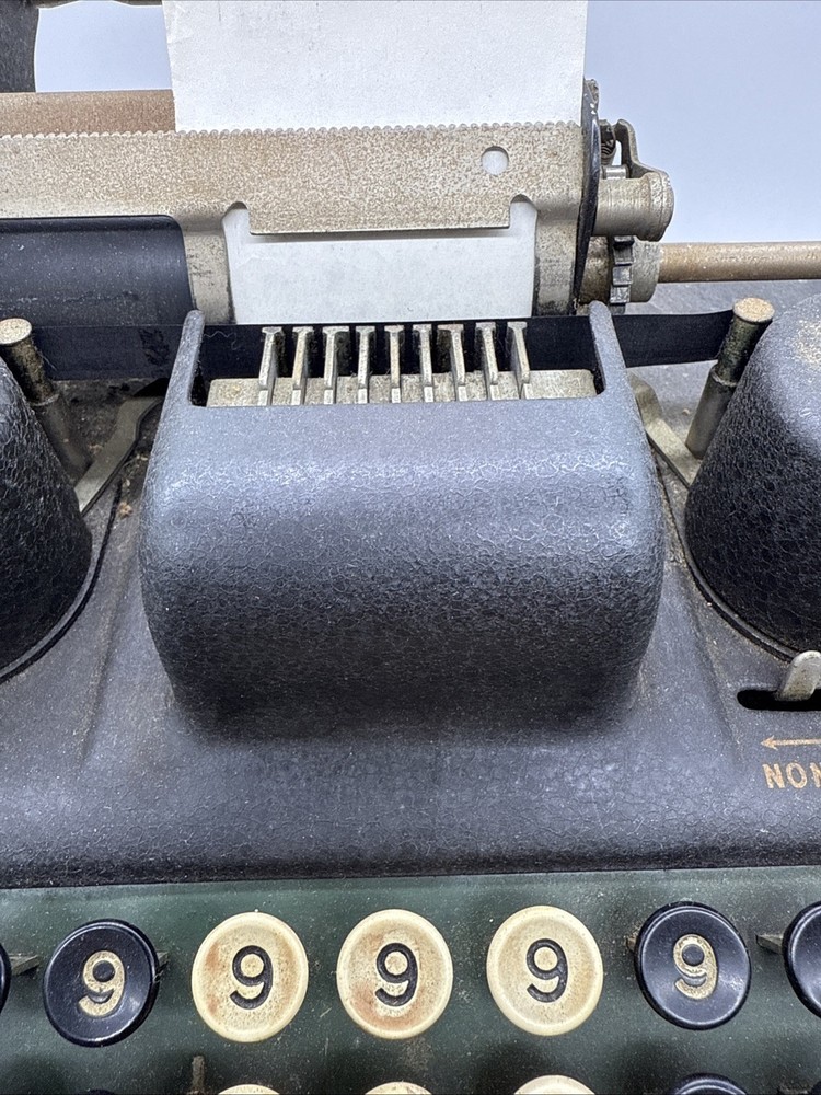 Vintage 1925 Burroughs Portable Adding Machine Register Keys Lever Work