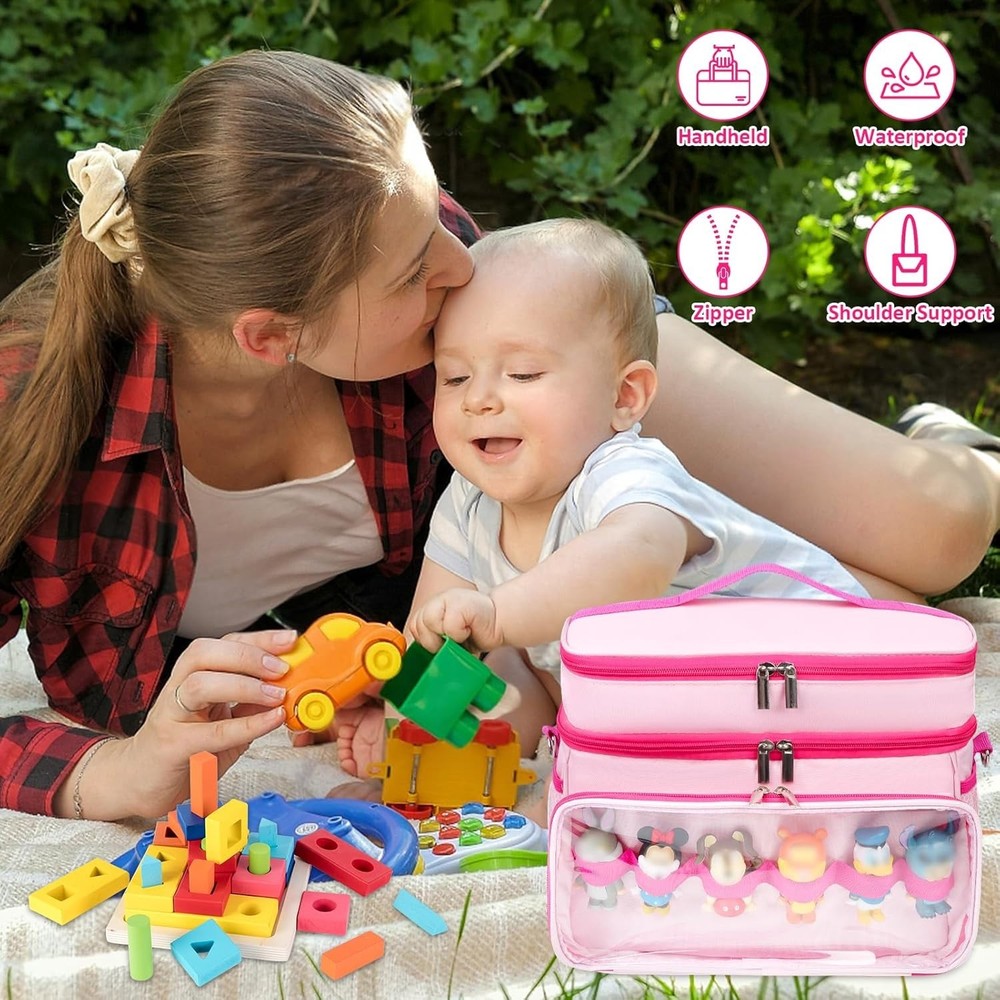 Carrying Case Compatible with Toniebox Starter Set, Double Layer Storage Bag ...