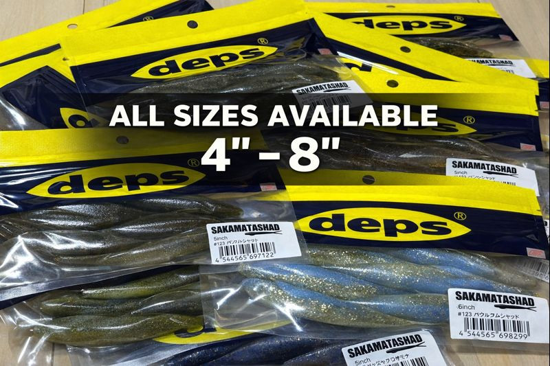 deps Sakamata Shad 4–8 JDM Soft Plastic Swim Jerk Bait Bass Saltwater Pike Trout