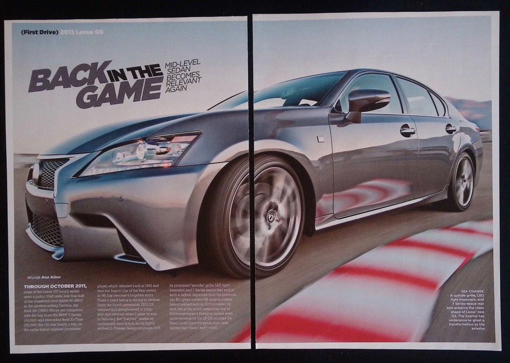 2013 Lexus GS First Drive Info Article "Back in the Game"