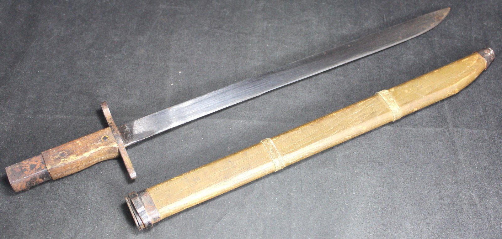 WW2 Japanese Arisaka Type 30 Bayonet Mod. 1897 - Straight Quillon Square Pommel