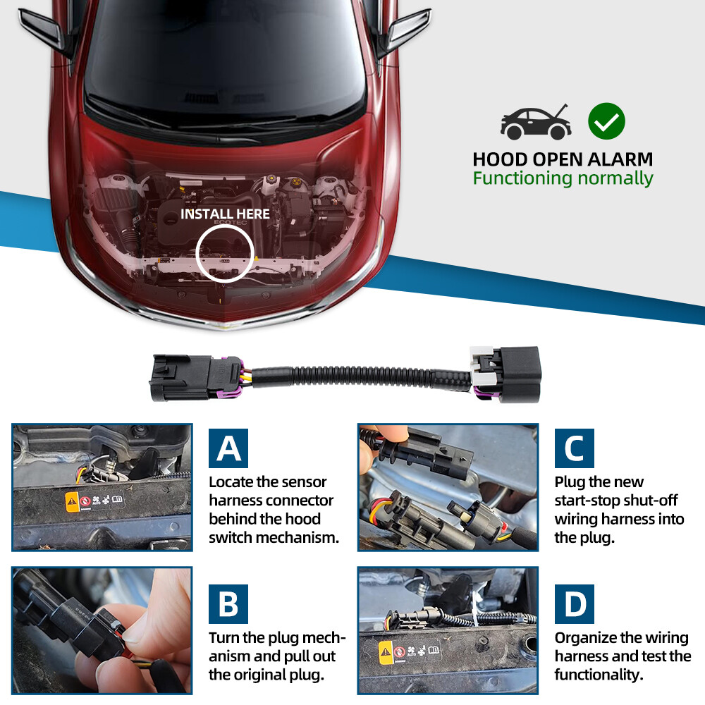 For 14-18 Chevrolet - Auto Start Stop - Disable/Delete/Eliminator Bypass/Jumper