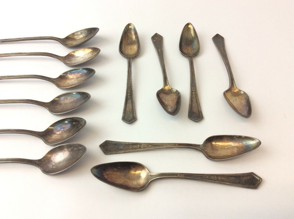 Pat Aug 31 20 Rogers AA Teaspoons Old Spoons Set Kitchenware Silverplate