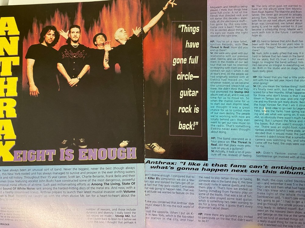 Anthrax, Two Page Vintage Clipping