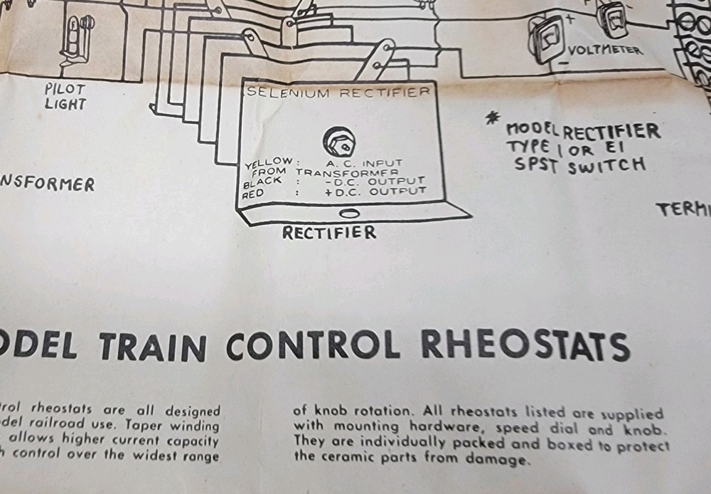 VINTAGE MODEL TRAIN SELENIUM RECTIFIER