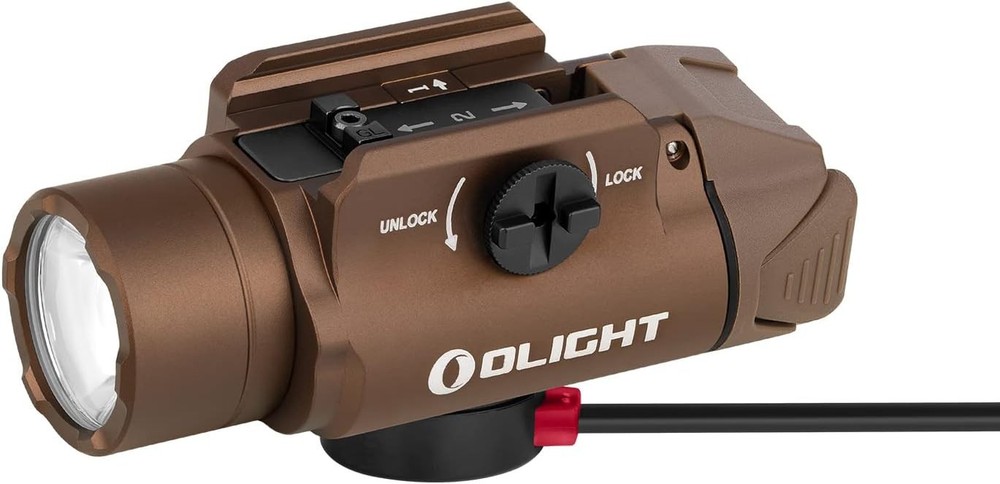 Bundle Olight PL-3R Valkyrie 1500Lm Rail Light Remote Pressure Switch Desert Tan