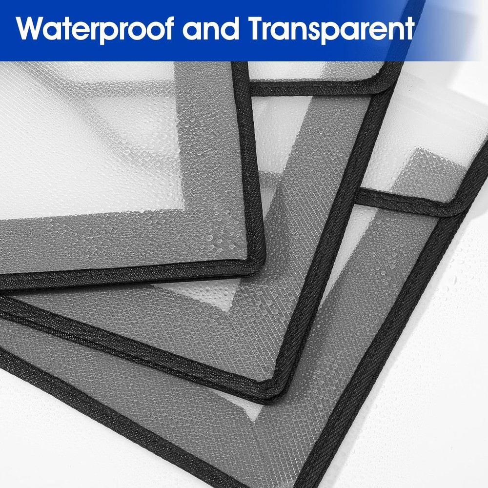 10 Pack Plastic Expanding File Folders, White A4 Size Waterproof Documents Or...