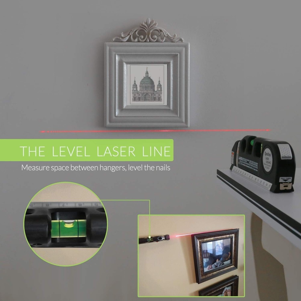 Durable Laser Level Tool with Triple-position Bubble for Accurate Measurements