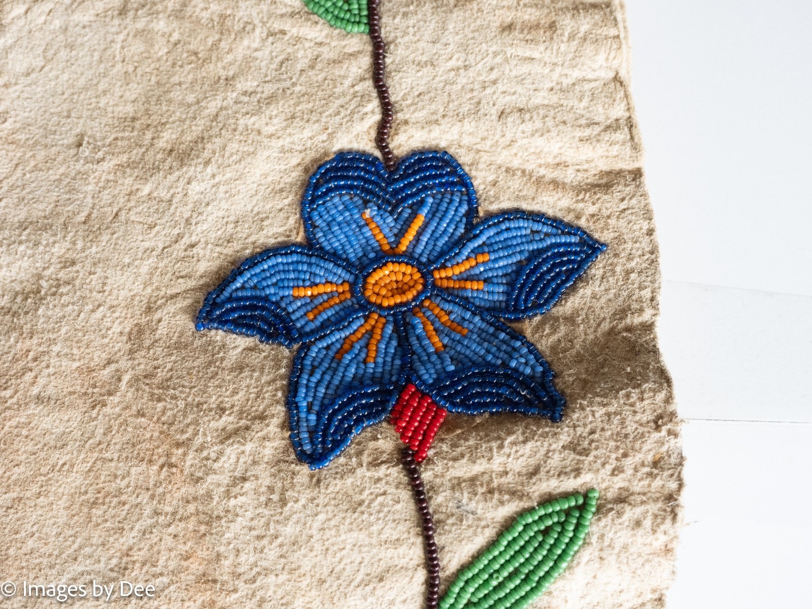 Rare Crow Leggins Brain Tan Leather and Seed Beads