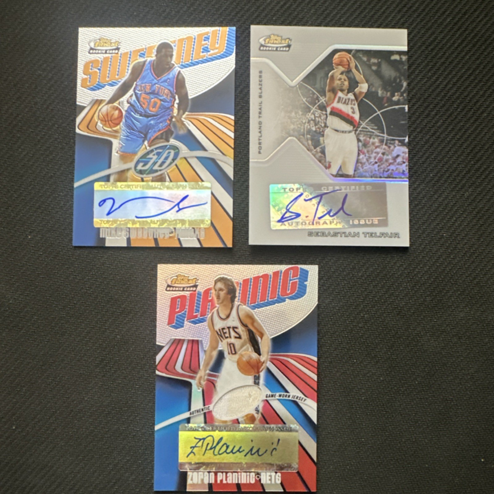 Topps Rookie Refractor 2004-05 NBA Autograph Card Lot Sweetney Telfair Planinic