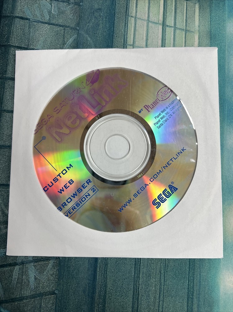 Sega Saturn Netlink Web Browser Disc Version 2 Authentic W/ Instruction Booklet