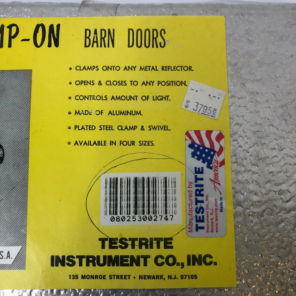 FOTOLITE Clamp-On Barn Doors Testrite Instrument Co. Light Control