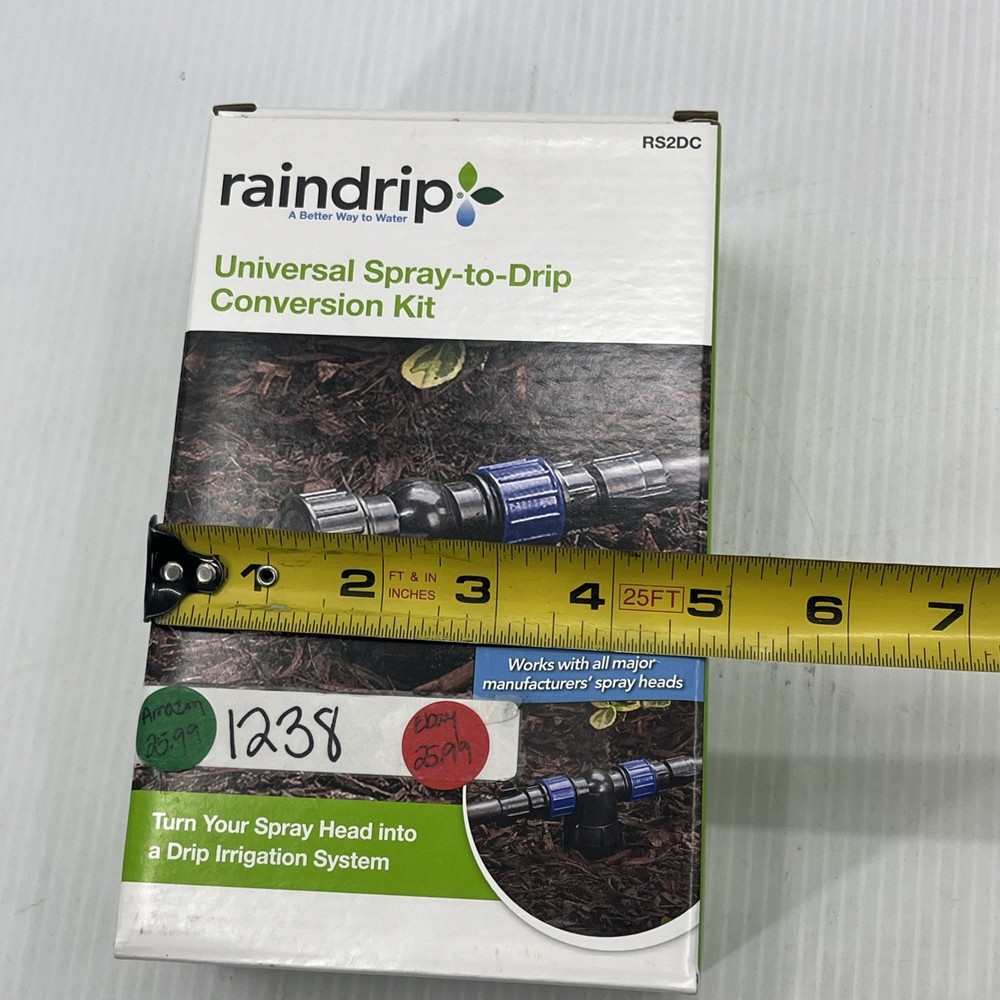 Raindrip Universal Spray-to-Drip Conversion Kit RS2DC Easy Install. {26}.