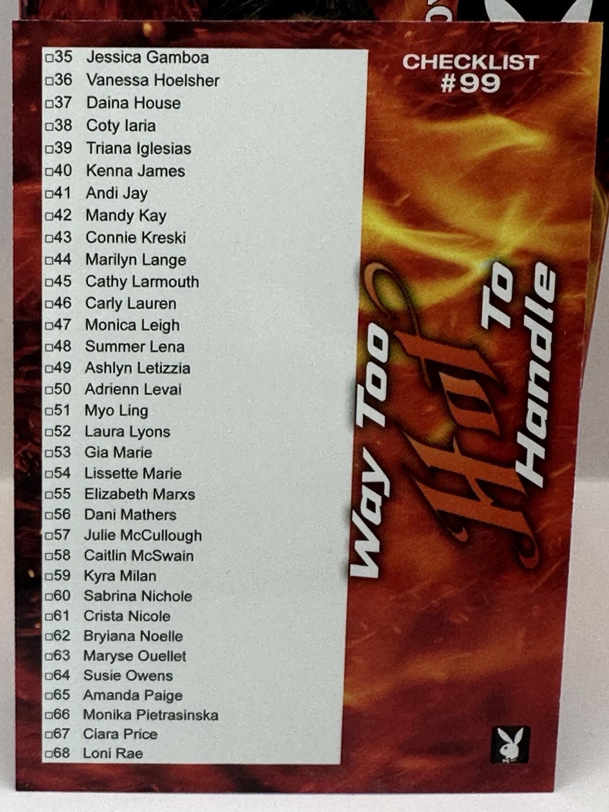 Playboy🐇Centerfold Collectors Cards "Way Too Hot 🔥to Handle" Choose A Playmate