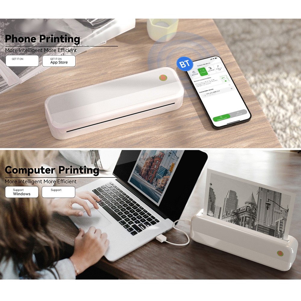 P40 A4 Wireless Label Printer Thermal Printer Portable Multiple Printing Sizes