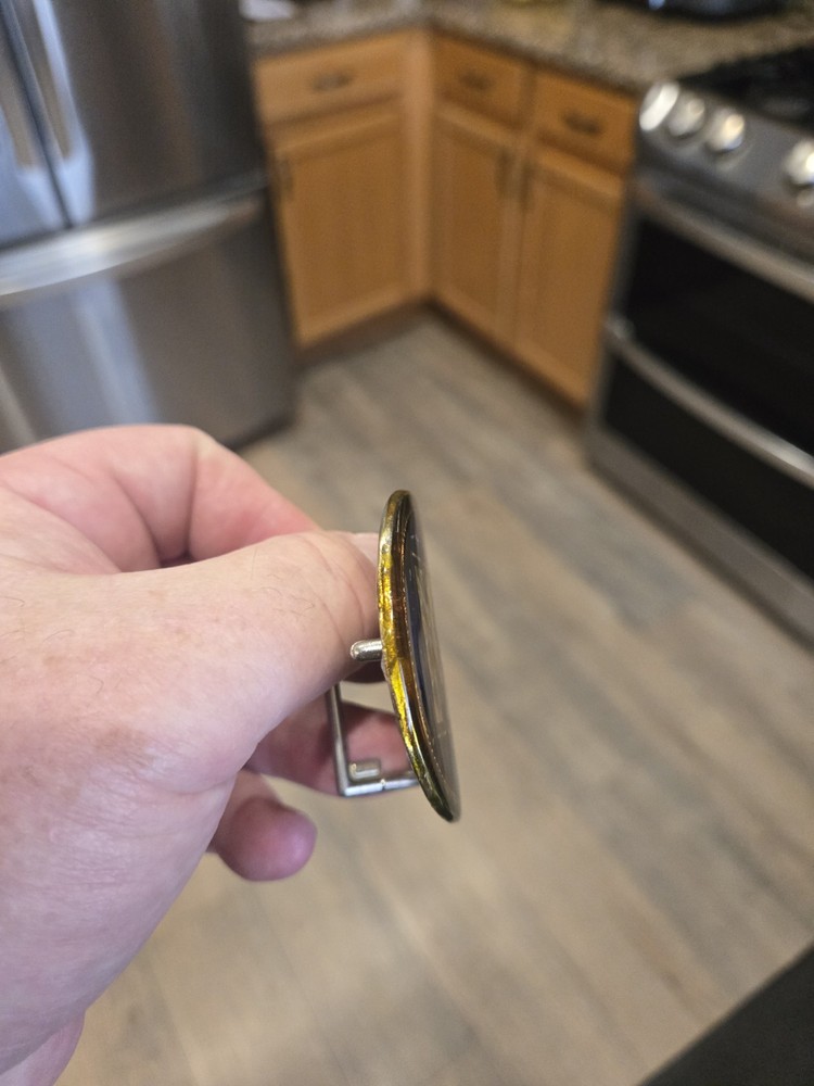 Vintage 1978 KISS Pacifica Blue Galaxy Prism Belt Buckle NICE!