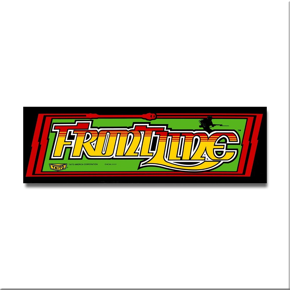 Front Line Premium Arcade Marquee Insert Reproduction Header Backlit