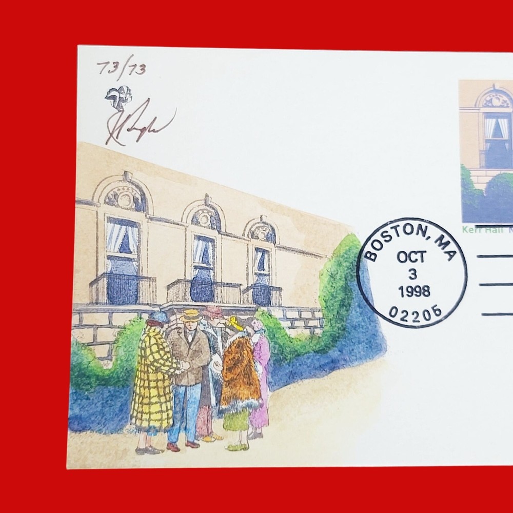 First Day Issue Northeastern University Kerr Hall Stamp Cache Envelope Enclosure