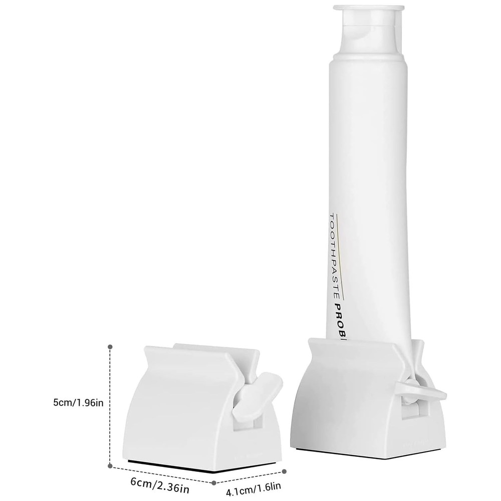 2pcs-Rolling Tube Toothpaste Squeezer 3 Count (Pack of 1), White