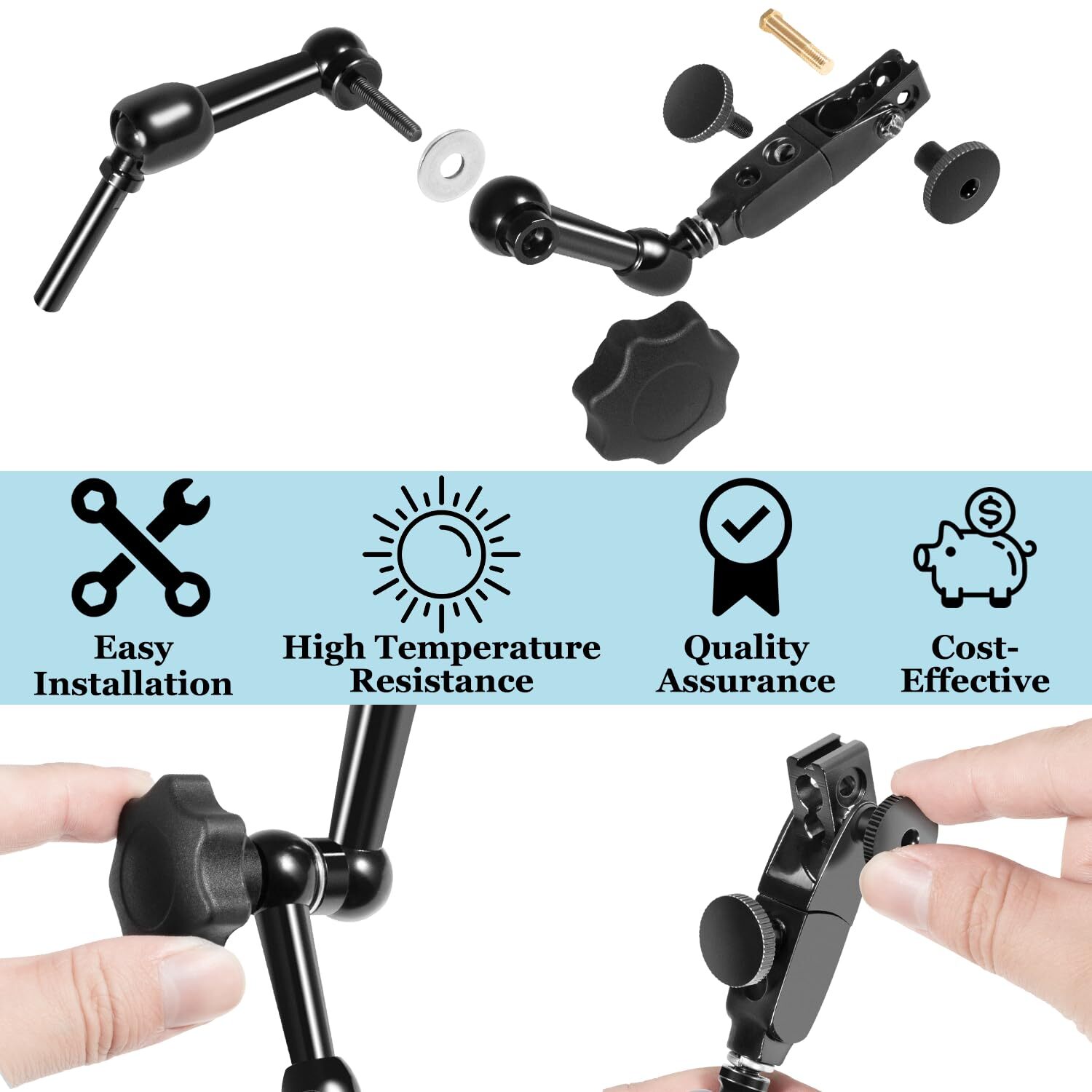 For NF1022 Nogaflex Holder w/ Metal 3/8" Clamp Dial Test Digital Indicator