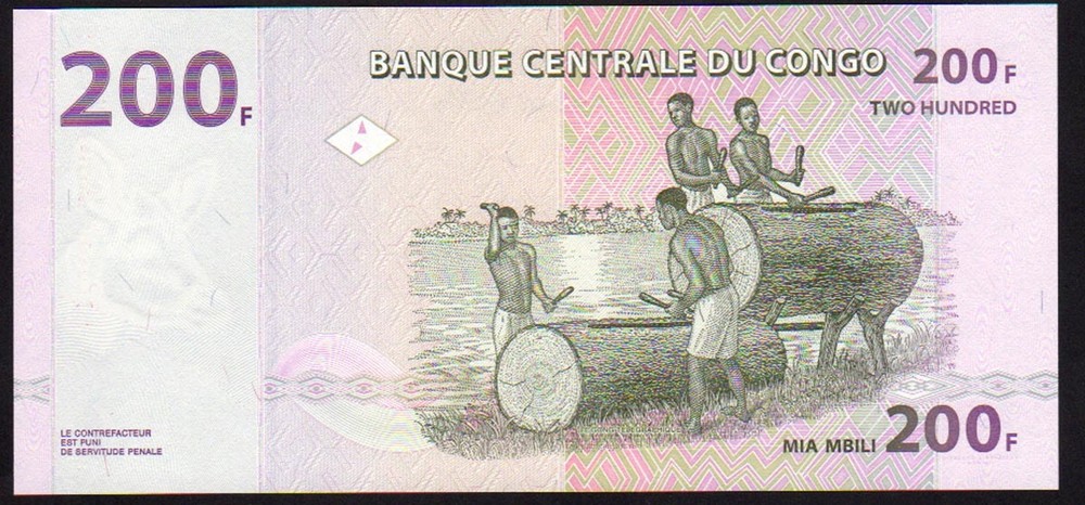 Congo, D.R. 200 Francs 2007 P99 Mint Unc