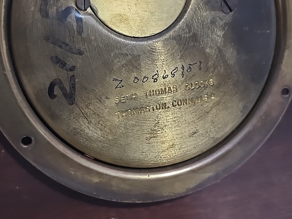 Seth Thomas Ships Bell Brass Helmsman Clock & Barometer E537-011
