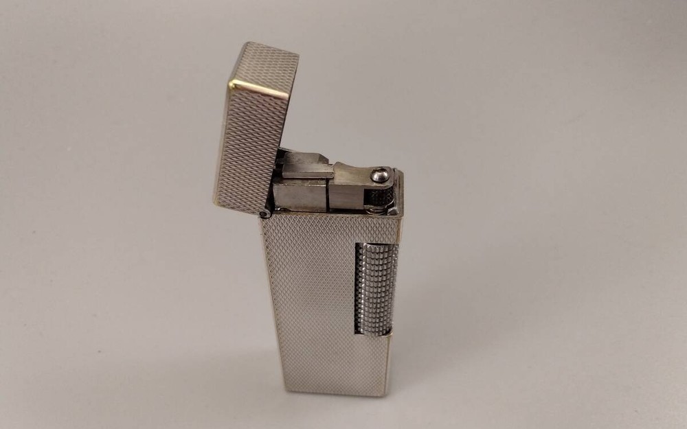 Dunhill Rollagas Transitional Silver Barley Lighter Working Condition